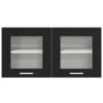 Hanging Cabinet Black Oak and White 80 x 31 x 40 cm