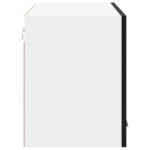 Hanging Cabinet Black Oak and White 80 x 31 x 40 cm