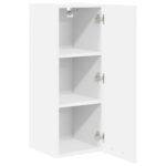 Hanging Cabinet with Door White 30 x 31 x 80 cm Engineered Wood