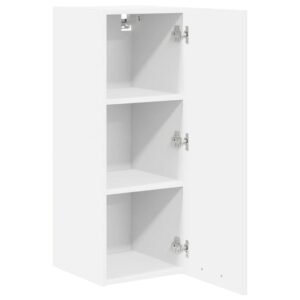 Hanging Cabinet with Door White 30 x 31 x 80 cm Engineered Wood