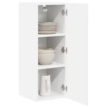 Hanging Cabinet with Door White 30 x 31 x 80 cm Engineered Wood