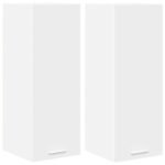 Hanging Cabinet 2 pcs White 30 x 31 x 80 cm Engineered Wood