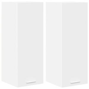 Hanging Cabinet 2 pcs White 30 x 31 x 80 cm Engineered Wood
