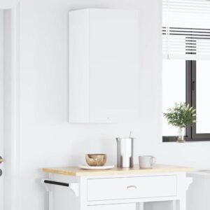 Hanging Cabinet with Door White 40 x 31 x 80 cm Engineered Wood