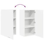 Hanging Cabinet with Door White 40 x 31 x 80 cm Engineered Wood