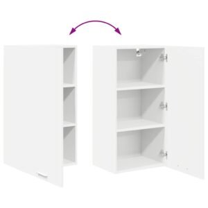 Hanging Cabinet with Door White 40 x 31 x 80 cm Engineered Wood