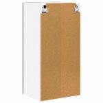Hanging Cabinet Riga Black Oak and White 40 x 31 x 80 cm