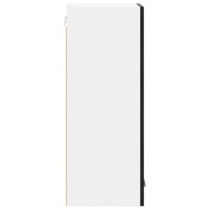 Hanging Cabinet Riga Black Oak and White 40 x 31 x 80 cm