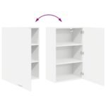 Hanging Cabinet with Door White 50 x 31 x 80 cm Engineered Wood