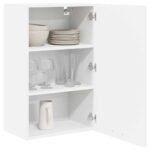 Hanging Cabinet with Door White 50 x 31 x 80 cm Engineered Wood