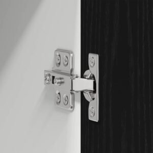 Hanging Cabinet with Door Black Oak and White 50 x 31 x 80 cm