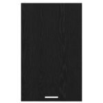 Hanging Cabinet with Door Black Oak and White 50 x 31 x 80 cm