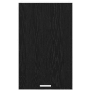 Hanging Cabinet with Door Black Oak and White 50 x 31 x 80 cm