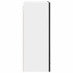 Hanging Cabinet with Door Black Oak and White 50 x 31 x 80 cm