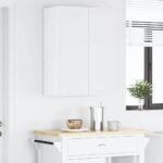 Hanging Cabinet with Door White 60 x 31 x 80 cm Engineered Wood