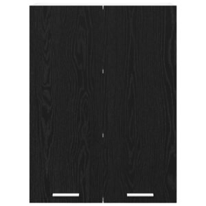 Hanging Cabinet Black Oak 60 x 31 x 80 cm Engineered Wood