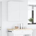 Hanging Cabinet with Door White 80 x 31 x 80 cm Engineered Wood