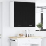 Hanging Cabinet Black Oak 80 x 31 x 80 cm Engineered Wood