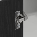 Hanging Cabinet Black Oak and White 57 x 57 x 80 cm