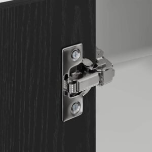 Hanging Cabinet Black Oak and White 57 x 57 x 80 cm