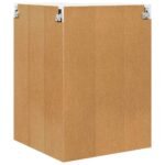 Hanging Cabinet Black Oak and White 57 x 57 x 80 cm