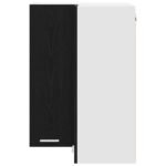 Hanging Cabinet Black Oak and White 57 x 57 x 80 cm