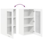 Hanging Cabinet with Door White 40 x 31 x 80 cm Engineered Wood