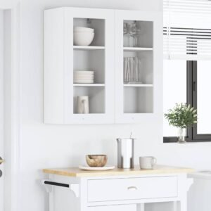 Hanging Cabinet 2 pcs White 40 x 31 x 80 cm Engineered Wood