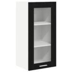 Hanging Cabinet Black Oak 40 x 31 x 80 cm Engineered Wood