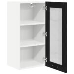 Hanging Cabinet Black Oak 40 x 31 x 80 cm Engineered Wood