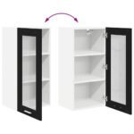Hanging Cabinet Black Oak 40 x 31 x 80 cm Engineered Wood