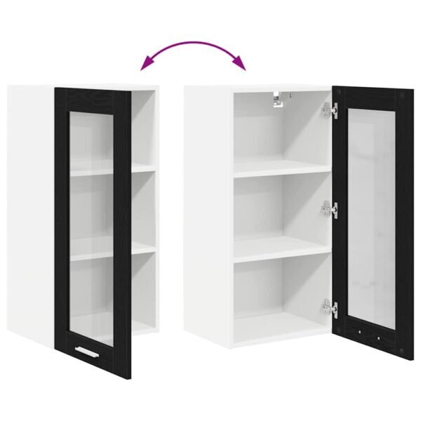 Hanging Cabinet Black Oak 40 x 31 x 80 cm Engineered Wood