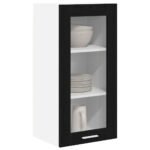 Hanging Cabinet Black Oak 40 x 31 x 80 cm Engineered Wood