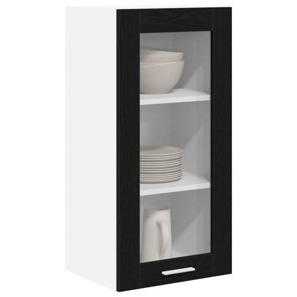 Hanging Cabinet Black Oak 40 x 31 x 80 cm Engineered Wood