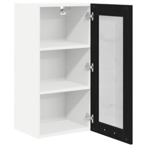 Hanging Cabinet 2 pcs Black Oak 40 x 31 x 80 cm Engineered Wood