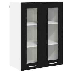 Hanging Cabinet Black Oak 60 x 31 x 80 cm Engineered Wood