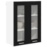 Hanging Cabinet Black Oak 60 x 31 x 80 cm Engineered Wood