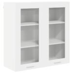 Hanging Cabinet with Door White 80 x 31 x 80 cm Engineered Wood