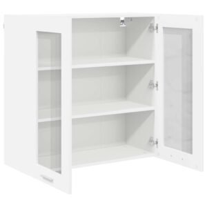 Hanging Cabinet with Door White 80 x 31 x 80 cm Engineered Wood