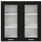 Hanging Cabinet Black Oak 80 x 31 x 80 cm Engineered Wood