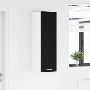Hanging Cabinet Black Oak 30 x 31 x 100 cm Engineered Wood