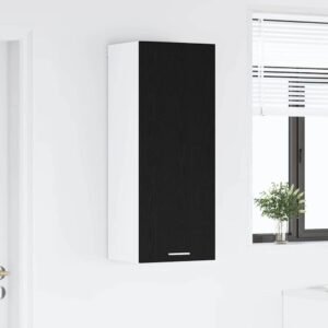 Hanging Cabinet Black Oak 40 x 31 x 100 cm Engineered Wood