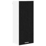 Hanging Cabinet Black Oak 40 x 31 x 100 cm Engineered Wood