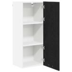 Hanging Cabinet Black Oak 40 x 31 x 100 cm Engineered Wood