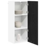 Hanging Cabinet Black Oak 40 x 31 x 100 cm Engineered Wood