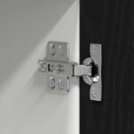 Hanging Cabinet with Door Black Oak and White 50 x 31 x 100 cm