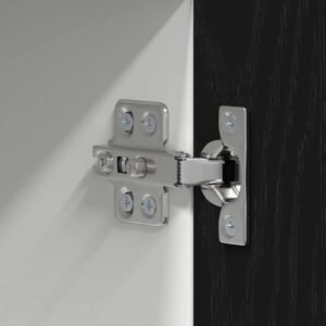 Hanging Cabinet with Door Black Oak and White 50 x 31 x 100 cm