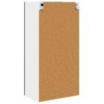 Hanging Cabinet with Door Black Oak and White 50 x 31 x 100 cm