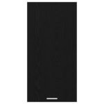 Hanging Cabinet with Door Black Oak and White 50 x 31 x 100 cm