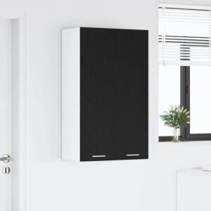 Hanging Cabinet Black Oak 60 x 31 x 100 cm Engineered Wood